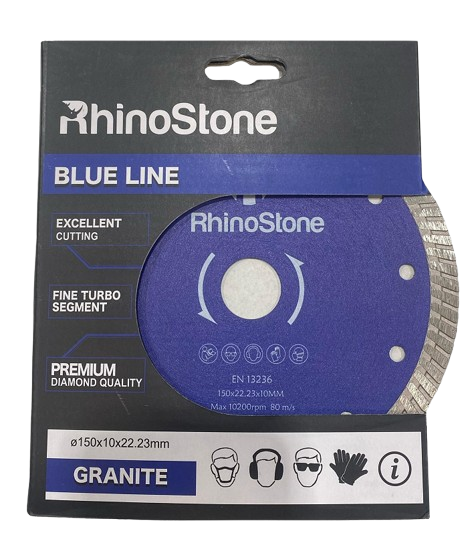 Rhinoblade Granite Super Cut 6-inch diamond blade – fast, chip-minimized granite cuts